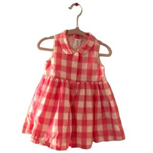 GAP: Toddler, Pink and White Checkered Sleeveless Dress